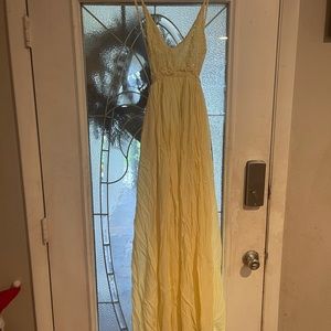 Yellow backless maxi